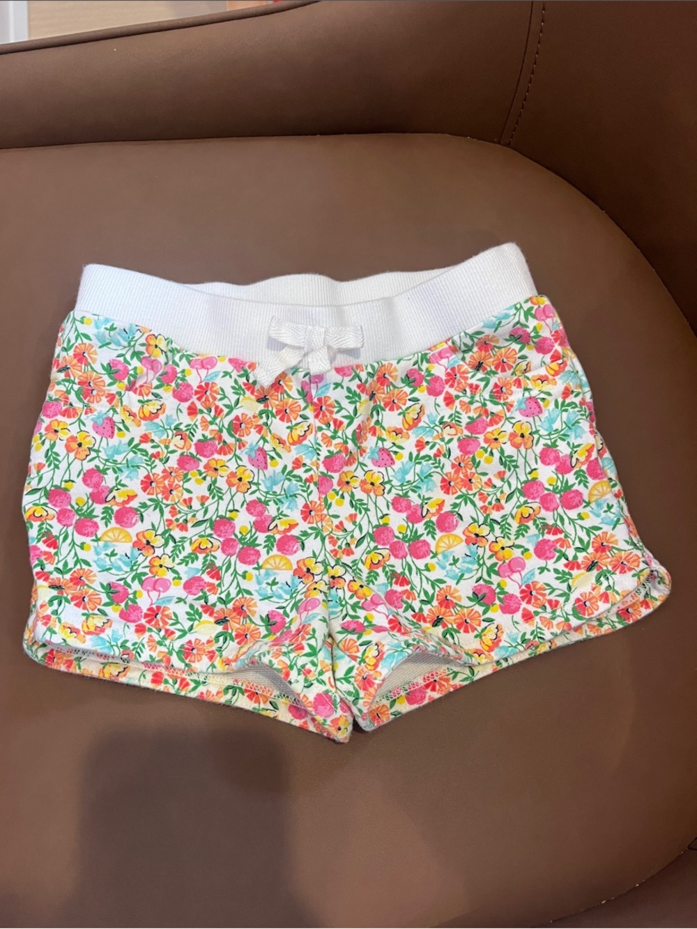 Janie and jack 3t Girls Floral Print Shorts with White Waistband